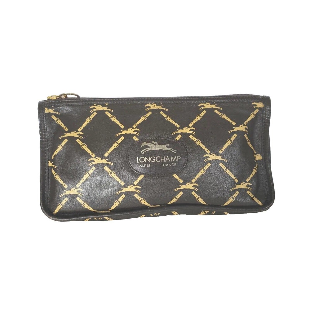 Longchamp Paris Signature Genuine Leather Dopp Kit